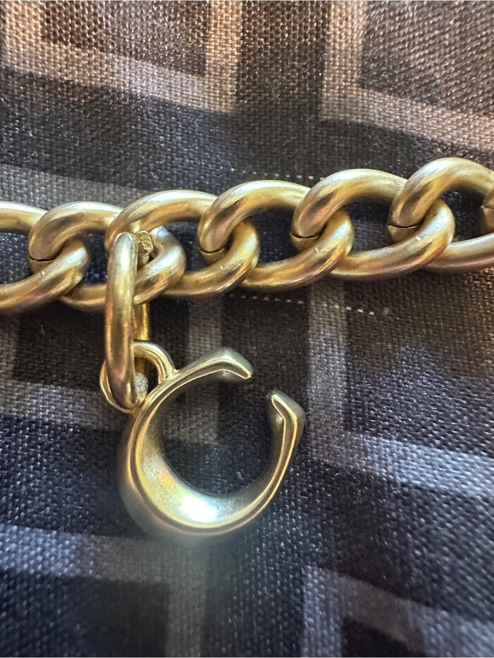 Coach Gold-tone Logo Tag Keychain Charm - Picture 9 of 11